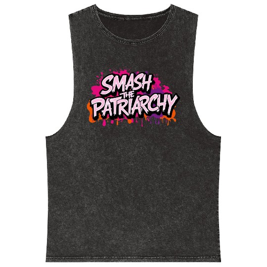Smash The Patriarchy - International Womens Day Mineral Wash Tank Tops