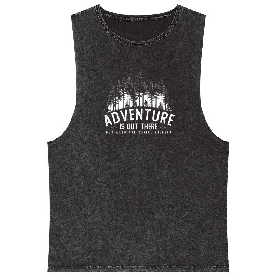 True Crime Crime Serial Killer Satire Hiking Mineral Wash Tank Tops