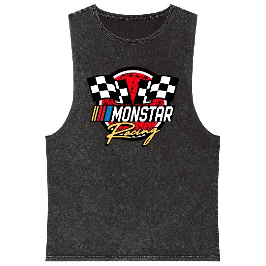 monstar racing barbed wire Mineral Wash Tank Tops