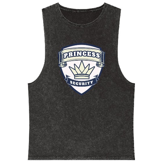 princess security birthday Mineral Wash Tank Tops