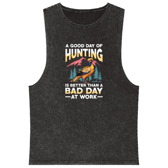 Pheasant Hunting for Hunters Mineral Wash Tank Tops