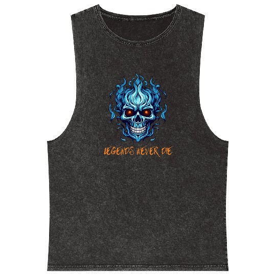 Legends never die Mineral Wash Tank Tops