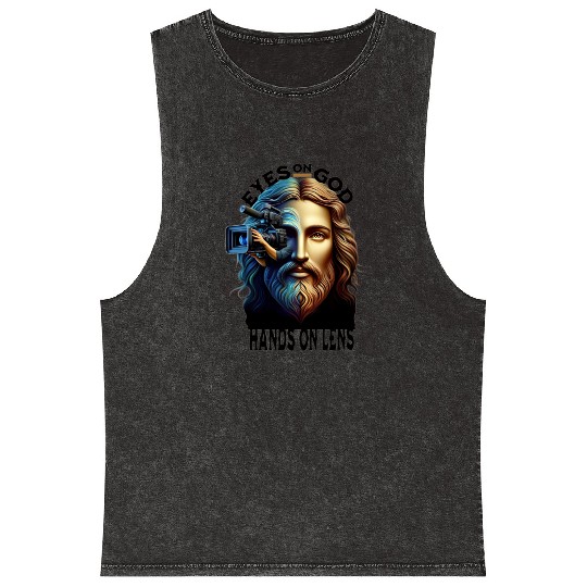 Eyes on God Hands On Lens Mineral Wash Tank Tops