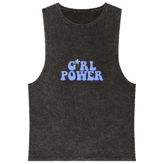 girl power Mineral Wash Tank Tops
