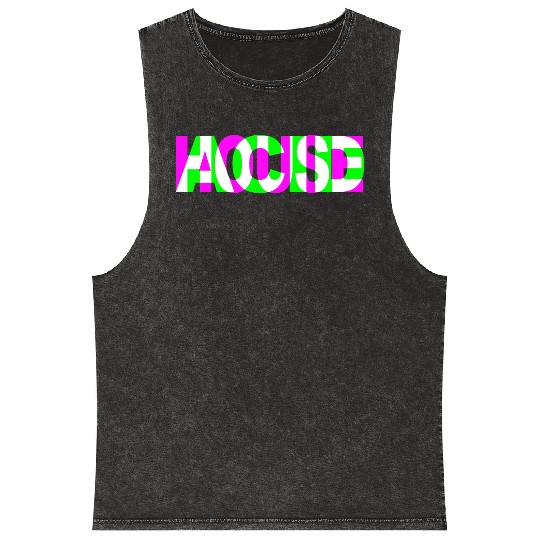 Acid House Techno Raver Mineral Wash Tank Tops
