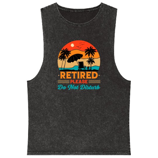Retired Please Do Not Disturb Fun Mineral Wash Tank Tops