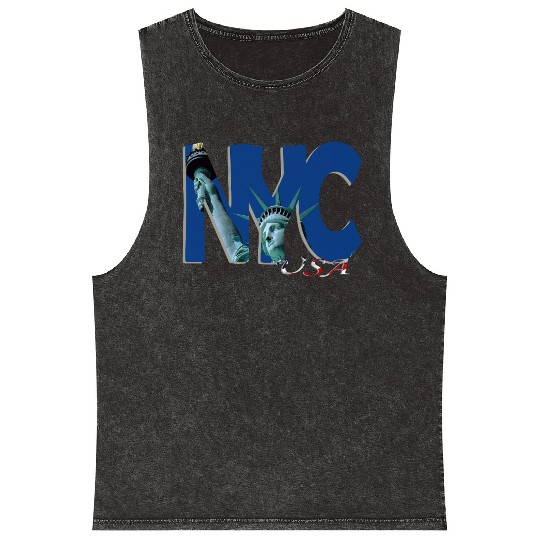 Art of Statue of Liberty Mineral Wash Tank Tops