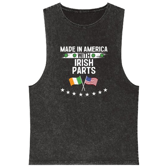 Made In America With Irish Parts Mineral Wash Tank Tops