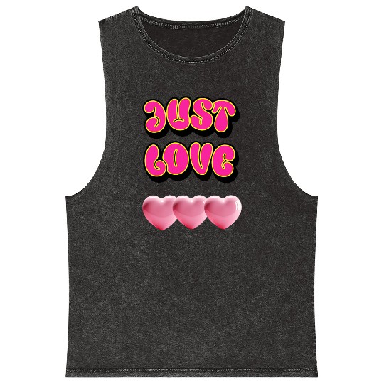 Just Love: Y2K 2000s Heart Mineral Wash Tank Tops
