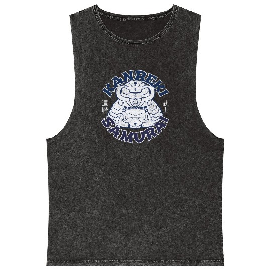 Kanreki 60th Birthday Japanese Samurai Mineral Wash Tank Tops