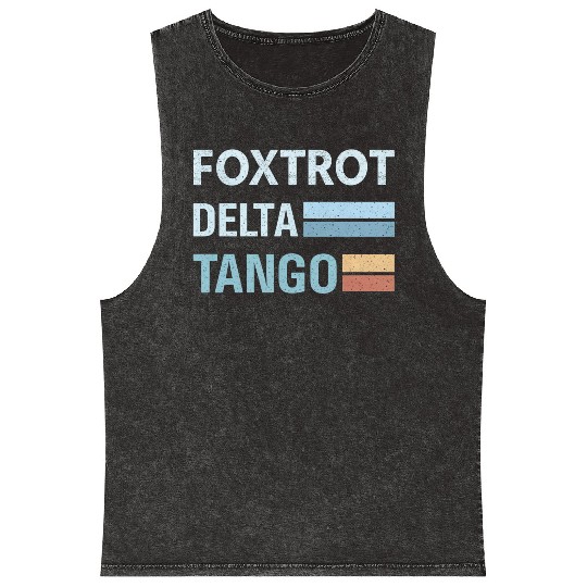 foxtrot delta tango Mineral Wash Tank Tops