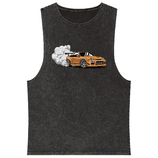 Eat Sleep Drift Repeat Mineral Wash Tank Tops – Neon JDM Car Raci