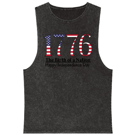 America 1776 Independence Day Mineral Wash Tank Tops