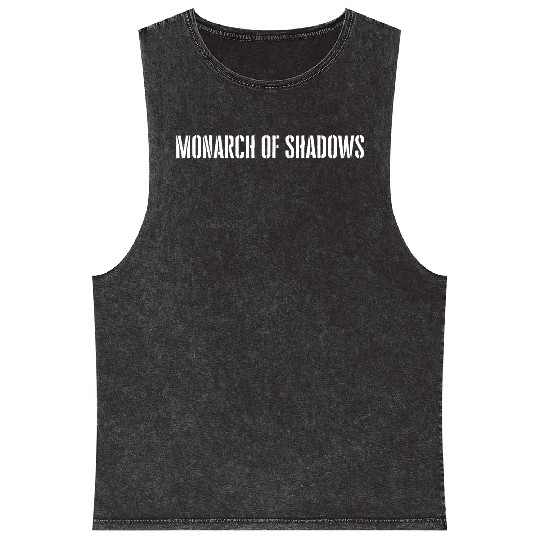 Monarch of Shadows - Solo Leveling Inspired Mineral Wash Tank Tops