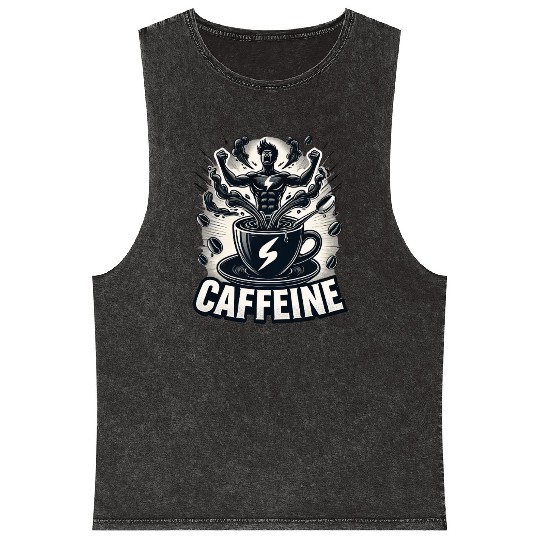 Caffeine Beast Mineral Wash Tank Tops