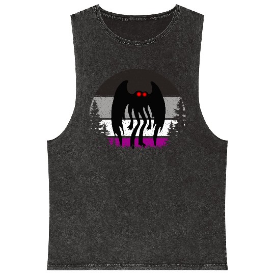 Retro ACE Mothman Asexual Pride Point pleasant Cry Mineral Wash Tank Tops