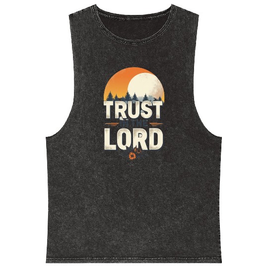 Trust in the Lord Bible Verse Mineral Wash Tank Tops Christian