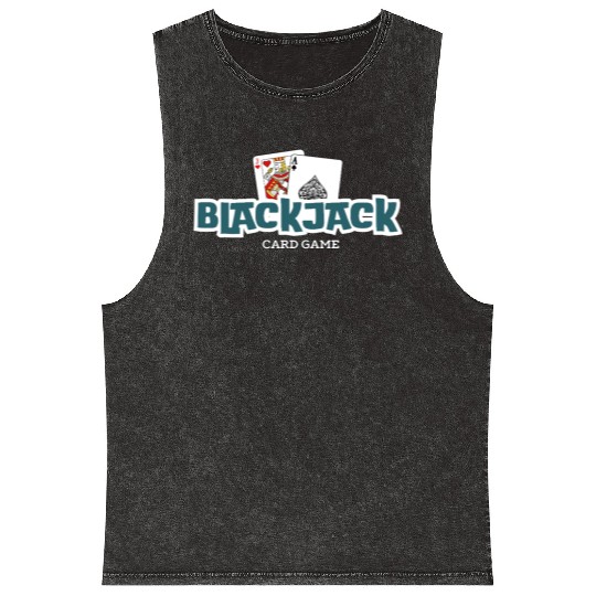 Blackjack: The Classic Card Game Mineral Wash Tank Tops