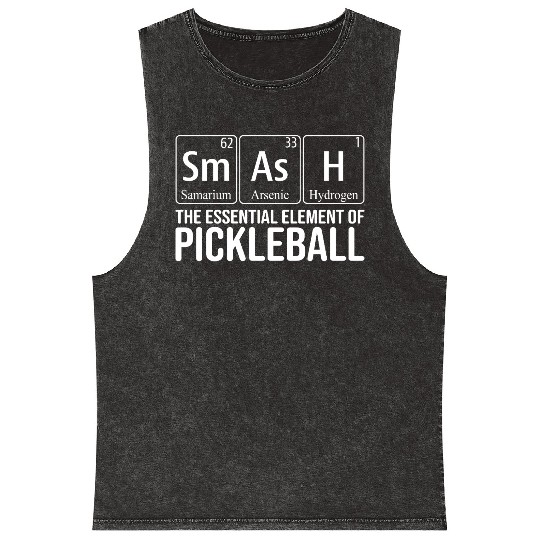 Funny periodic table of the element Pickleball Mineral Wash Tank Tops