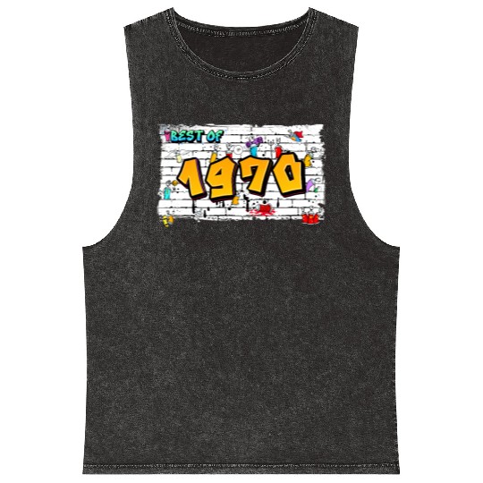 Vintage Rebel 1970 Graffiti – 55 Years of Street Mineral Wash Tank Tops