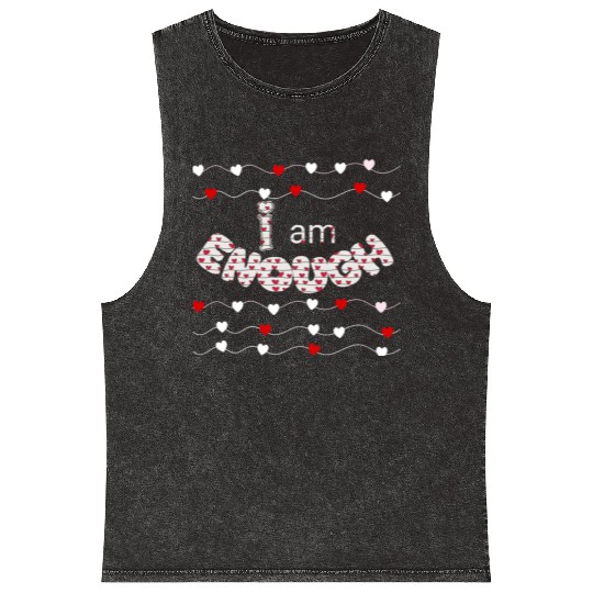 I Am Enough - Faith & Love Design | Psalm 139:14 Mineral Wash Tank Tops