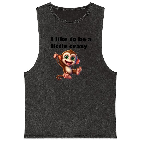 crazy monkey Mineral Wash Tank Tops