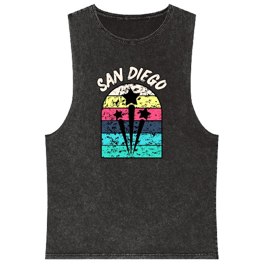 San Diego Mineral Wash Tank Tops