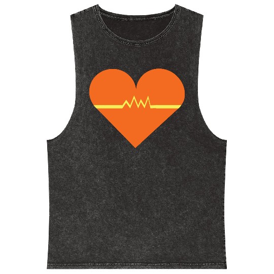 Heartbeat with Heart health care and Cardiac Mineral Wash Tank Tops
