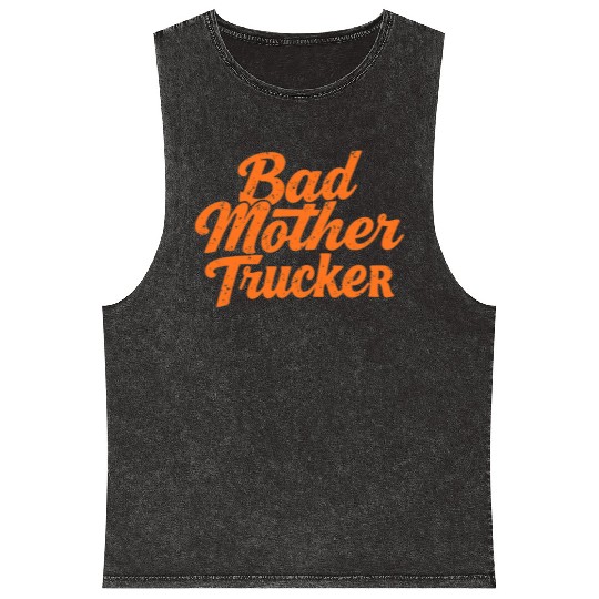 pulp fiction-"Bad motherTrucker" Mineral Wash Tank Tops