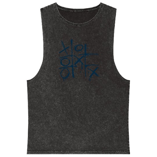 Tic Tac Toe Game Design – Fun & Minimalist Graphic Mineral Wash Tank Tops