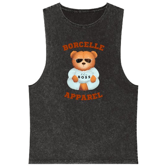 Teddy Bear design T - Mineral Wash Tank Tops
