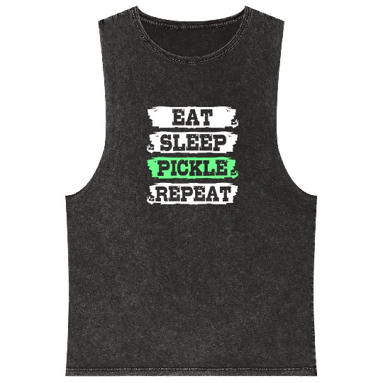 Pickles Vegan Food Pickle Mineral Wash Tank Tops