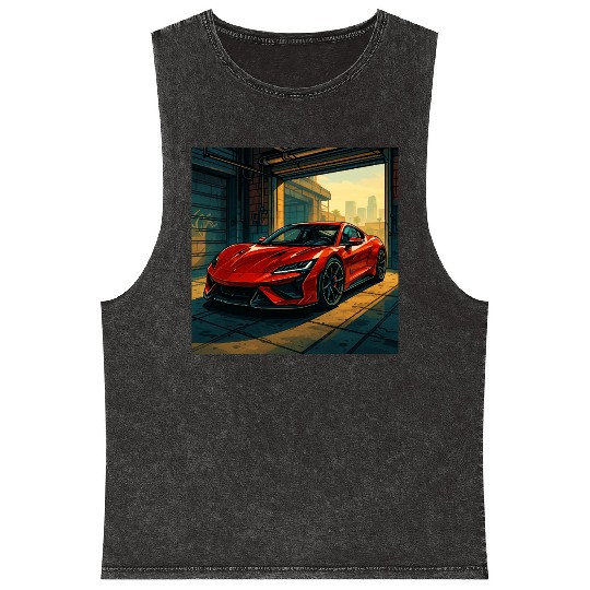 Street Legend - GTA Style Supercar Art Mineral Wash Tank Tops