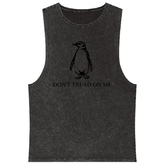 Don't Tread On Me Penguin Tariff Mineral Wash Tank Tops