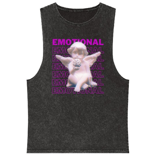Emotional Little Angel Mineral Wash Tank Tops