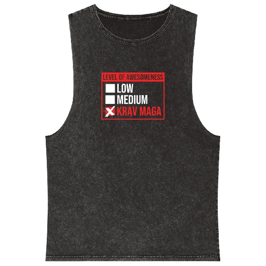 Krav Maga Israel Martial Arts Mineral Wash Tank Tops