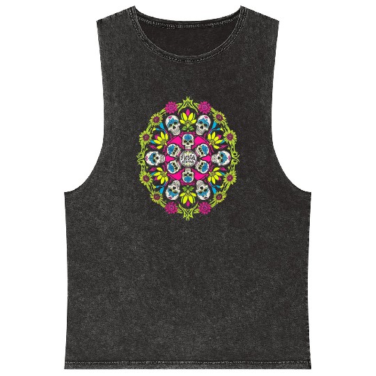 Day of the Dead Mineral Wash Tank Tops
