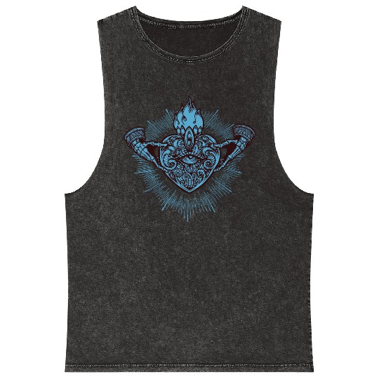 Sacred Heart Claddagh Symbol - Lowbrow Mineral Wash Tank Tops