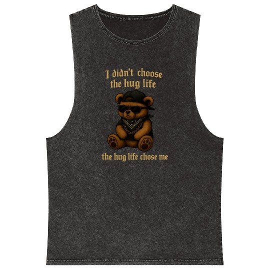 The Hug Life Chose Me Mineral Wash Tank Tops