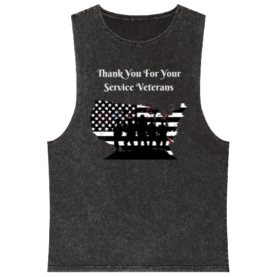 Thank You For Your Service Veterans day US Army Mineral Wash Tank Tops