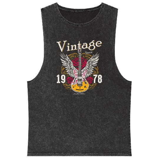Vintage Since 1978 – Rocking 47 Years Loud Mineral Wash Tank Tops