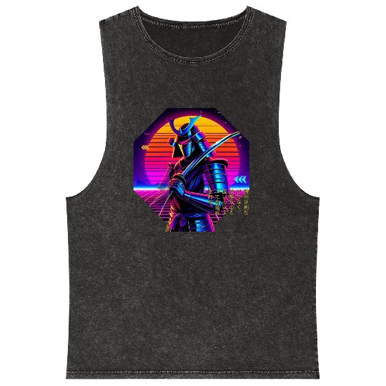Samurai Neon Mineral Wash Tank Tops