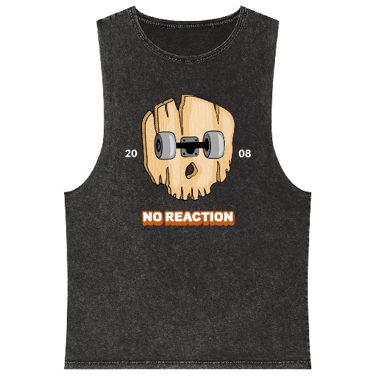 NO REACTION Skateboarder Mineral Wash Tank Tops