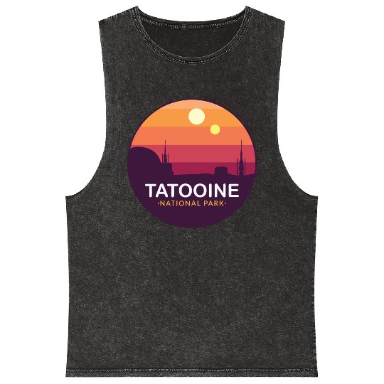 Tatooine National Park Mineral Wash Tank Tops