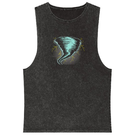 Tornado Storm Chaser Weather Meteorologist Tornado Mineral Wash Tank Tops