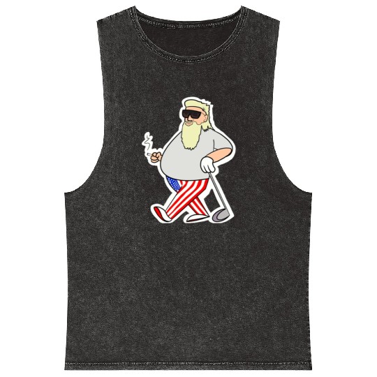 Texas Tailgaters with BBQ and Sports Mineral Wash Tank Tops