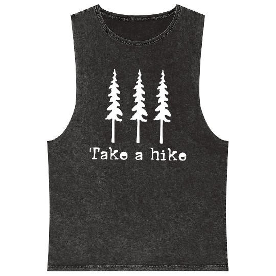 Take A Hike Nature Adventure Enthusiasts Mineral Wash Tank Tops