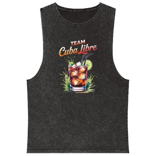 Cocktail Bartender Team Cuba Libre Mineral Wash Tank Tops