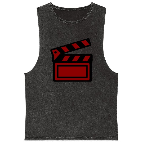 Film Clapboard Icon – Cinematic Design Mineral Wash Tank Tops