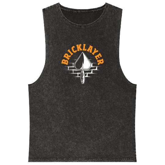 Bricklayer Trowel and Brick Wall Pride Mineral Wash Tank Tops